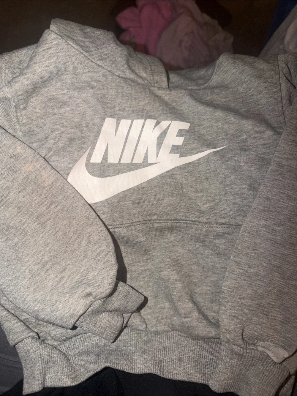 Nike Gray Crewneck Sweatshirt with White Logo